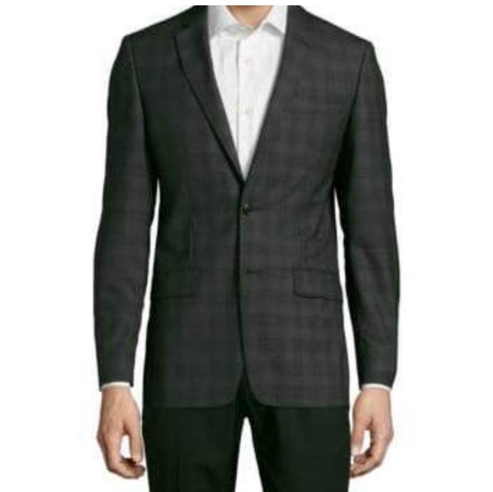 John Varvatos Star USA Plaid Wool Jacket